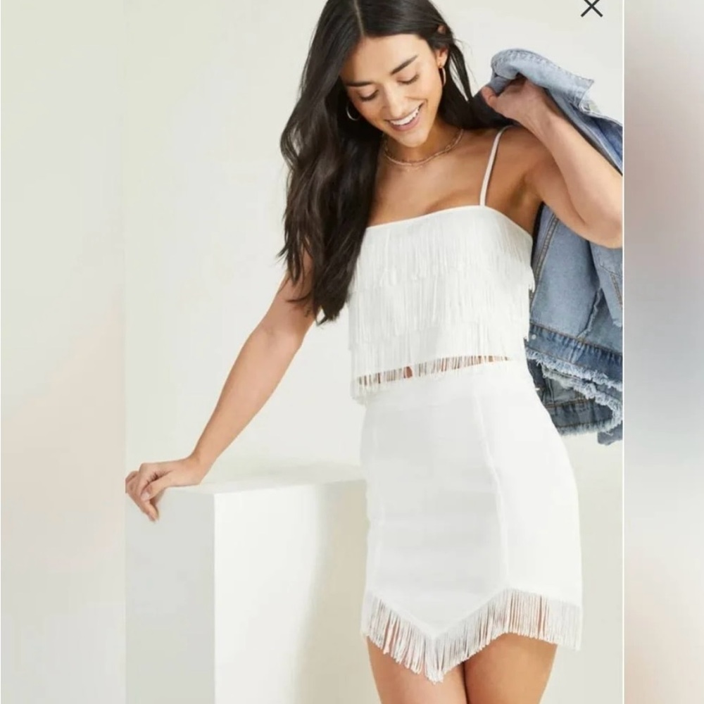 Altar'd state fringe set with tie back top